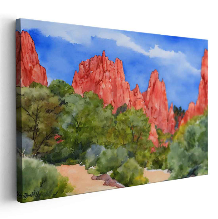 Watercolor Garden of Gods #135