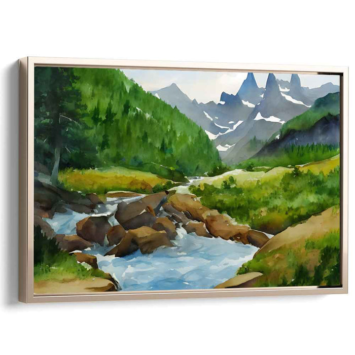 Watercolor Glacier National Park #116