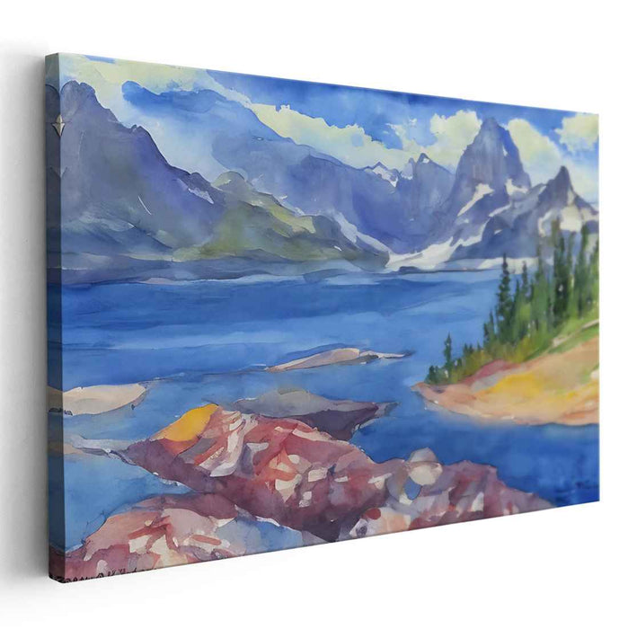 Watercolor Glacier National Park #119