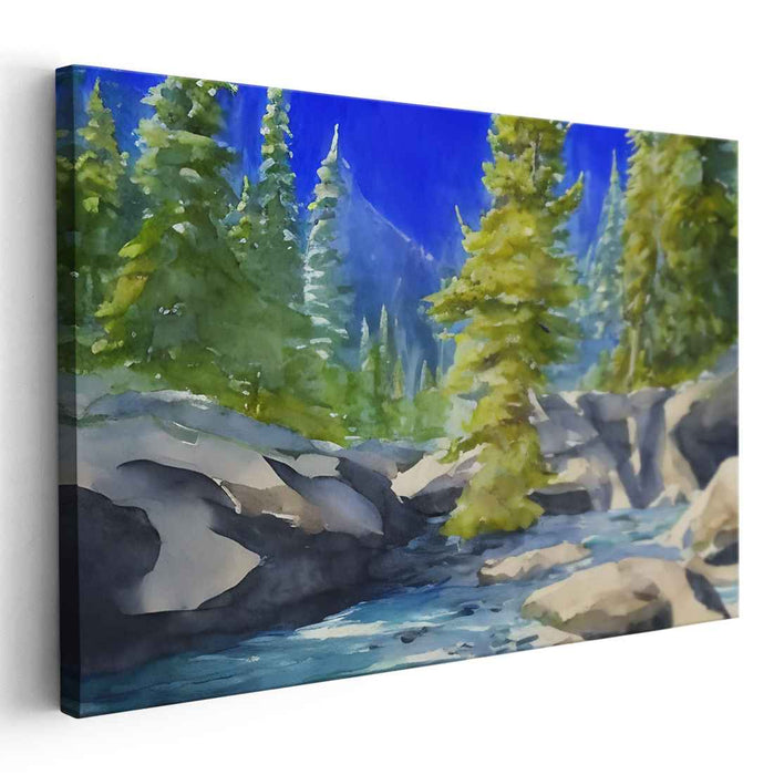 Watercolor Glacier National Park #124