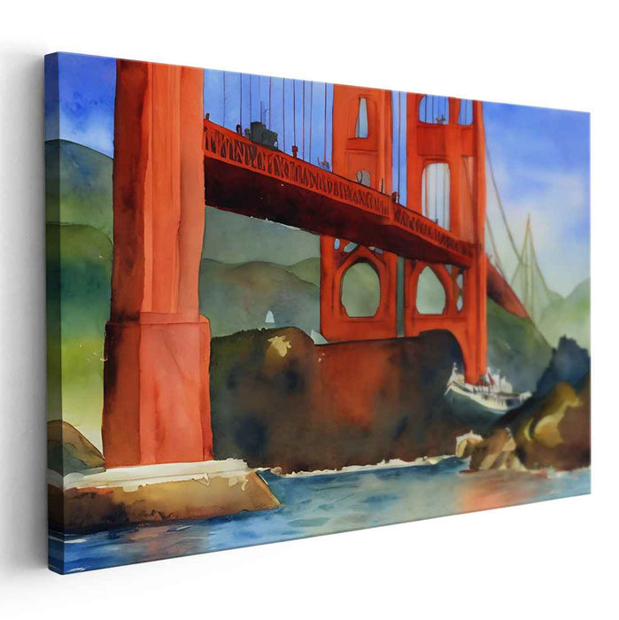 Water's Edge Mirage: Watercolor Landscape Art Print