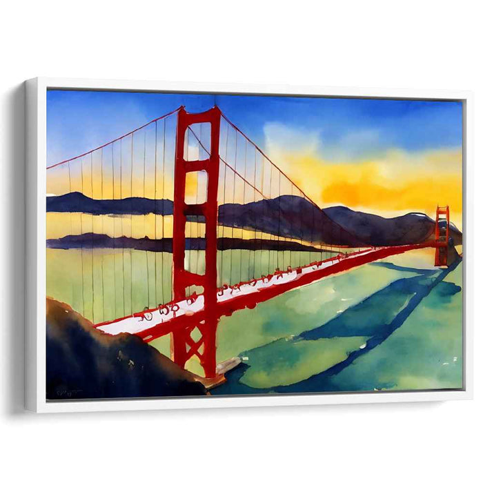 Bay Area Brushstrokes: Impressionist Watercolor of the Golden Gate Bridge