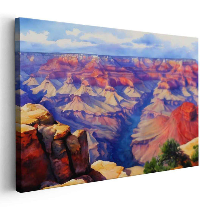 Illusionary Visions: A Realistic Landscape Canvas Art Print