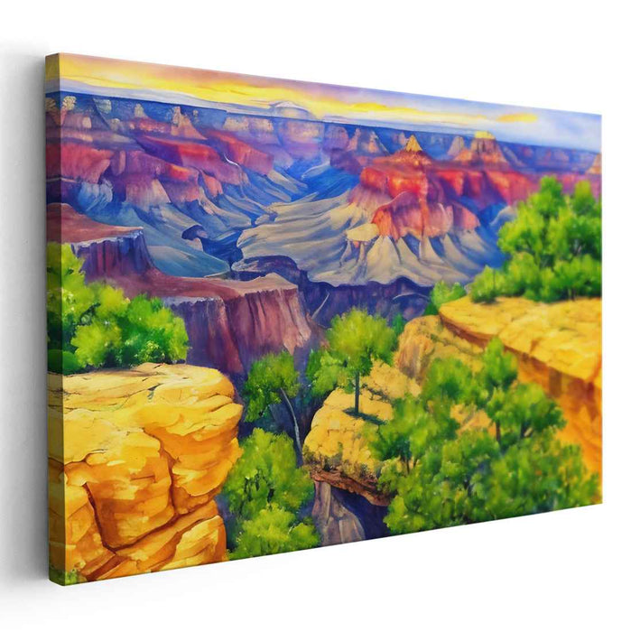 Colorburst Canvas Dreams: Vivid Landscape Canvas Art Print