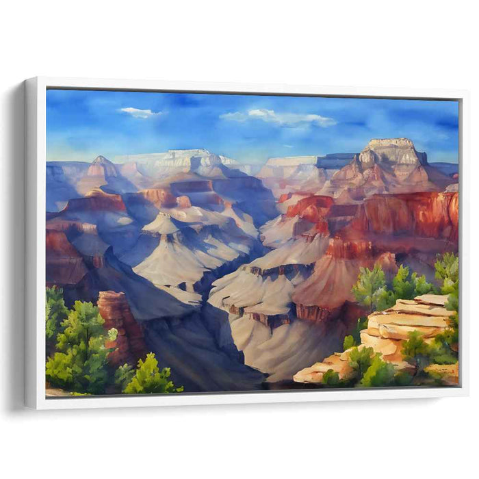 Canyon Whispers: Realistic Landscape Canvas Art of Grand Canyon