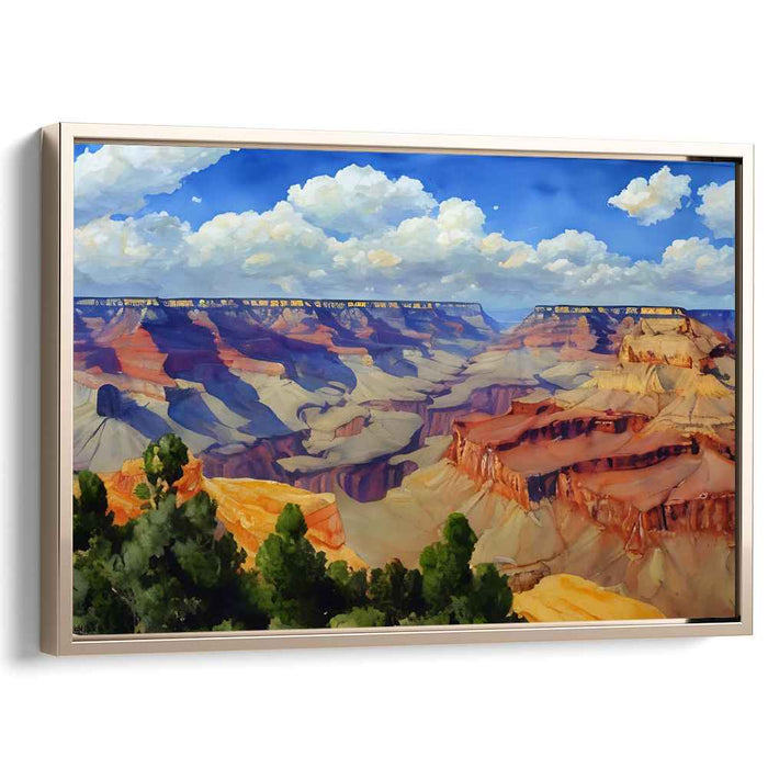 Echoes of Infinity: Realistic Landscape Canvas Art of Vast Canyon