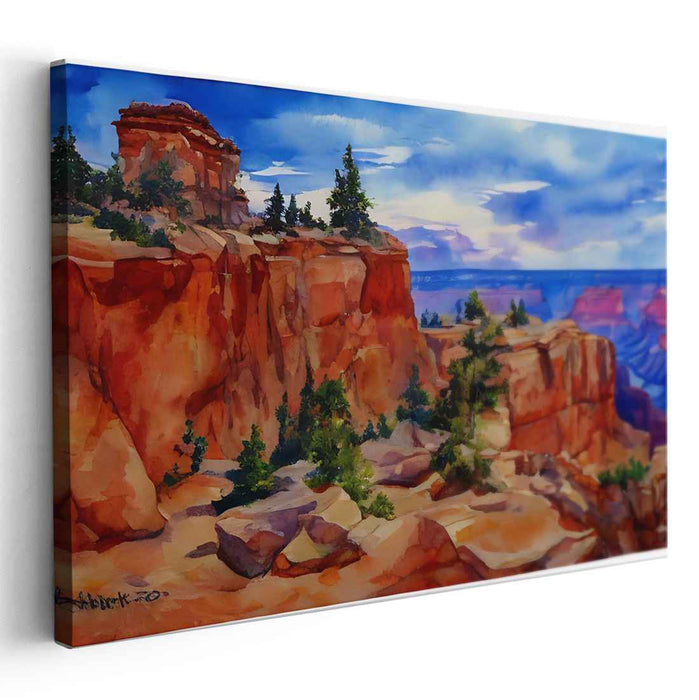 Mirage Hues Dance: A Watercolor Panorama