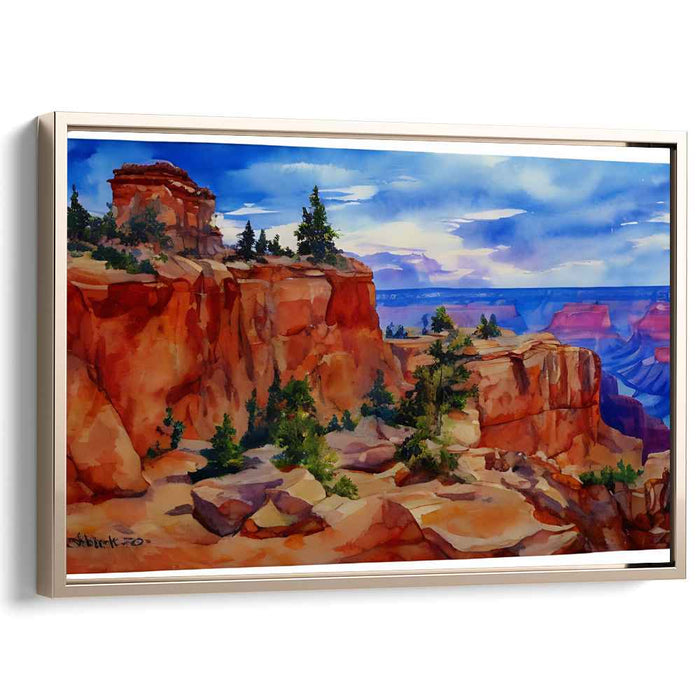 Mirage Hues Dance: A Watercolor Panorama