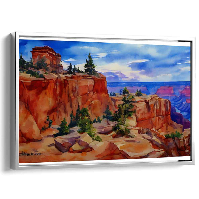 Mirage Hues Dance: A Watercolor Panorama