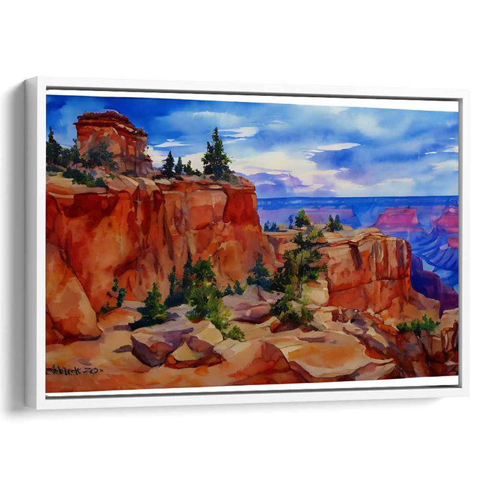 Mirage Hues Dance: A Watercolor Panorama