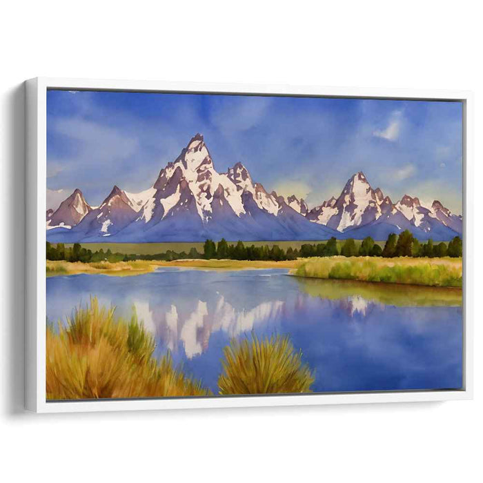 Tranquil Terrain Grace: Serene Landscape Canvas Art Print