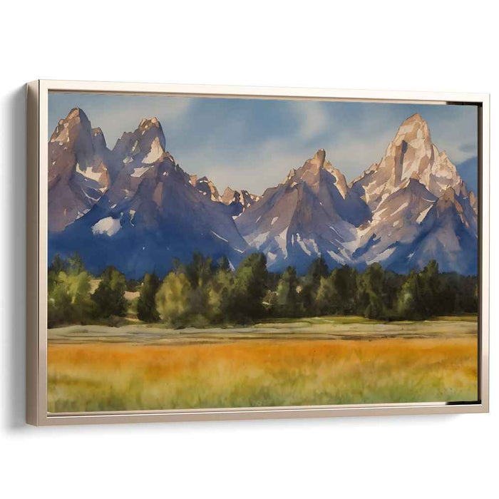 Watercolor Grand Tetons #109
