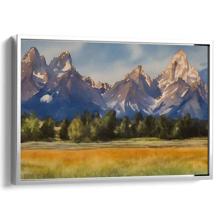 Watercolor Grand Tetons #109