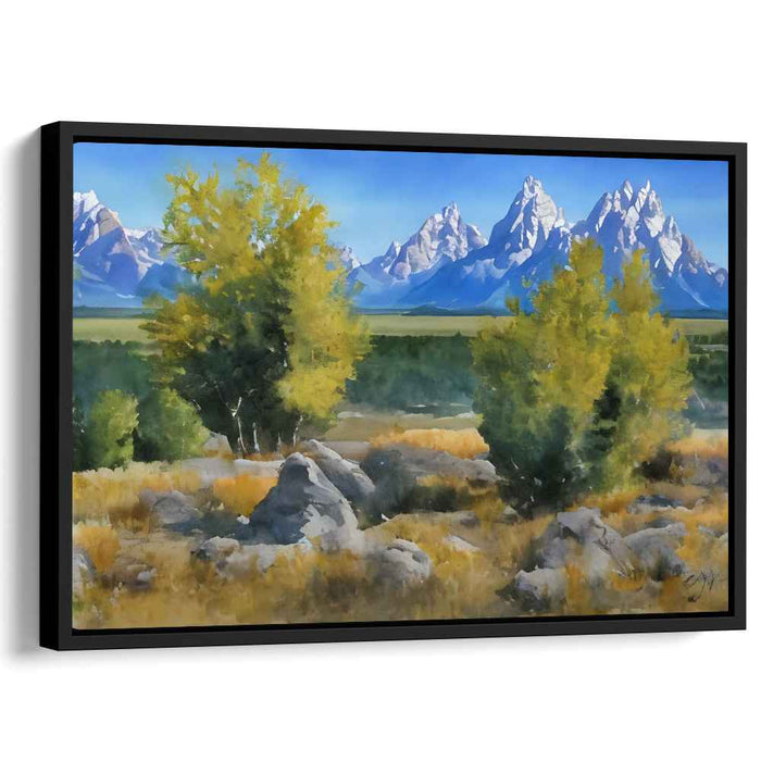 Watercolor Grand Tetons #111