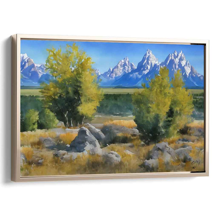 Watercolor Grand Tetons #111