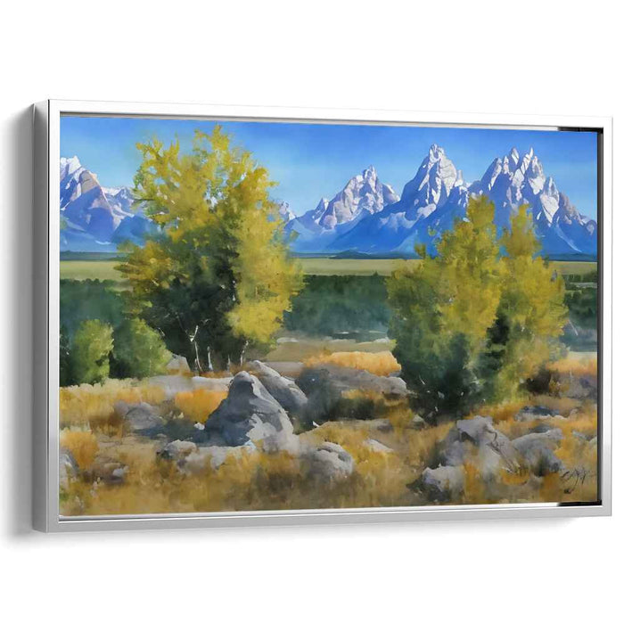 Watercolor Grand Tetons #111