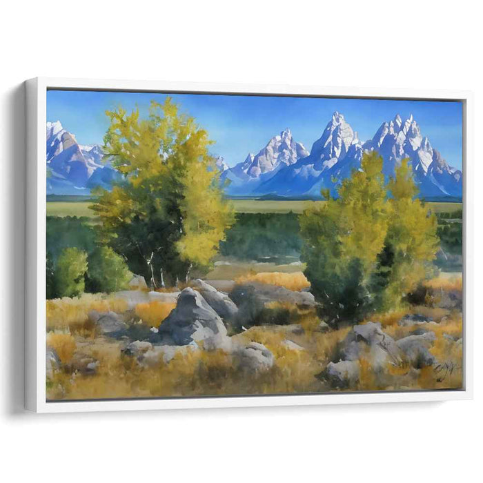 Watercolor Grand Tetons #111