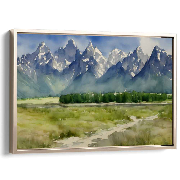 Watercolor Grand Tetons #113