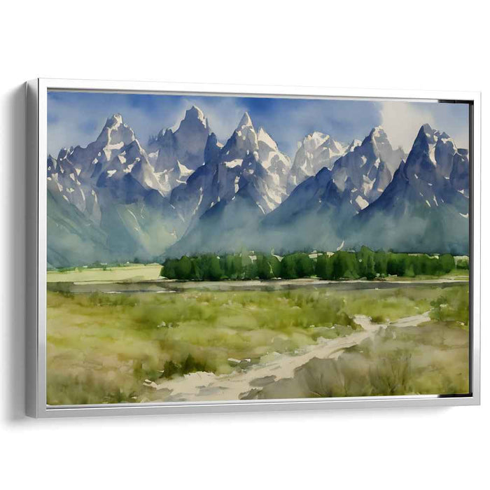 Watercolor Grand Tetons #113