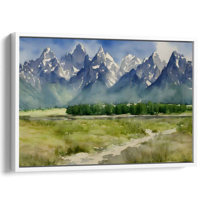 Watercolor Grand Tetons #113