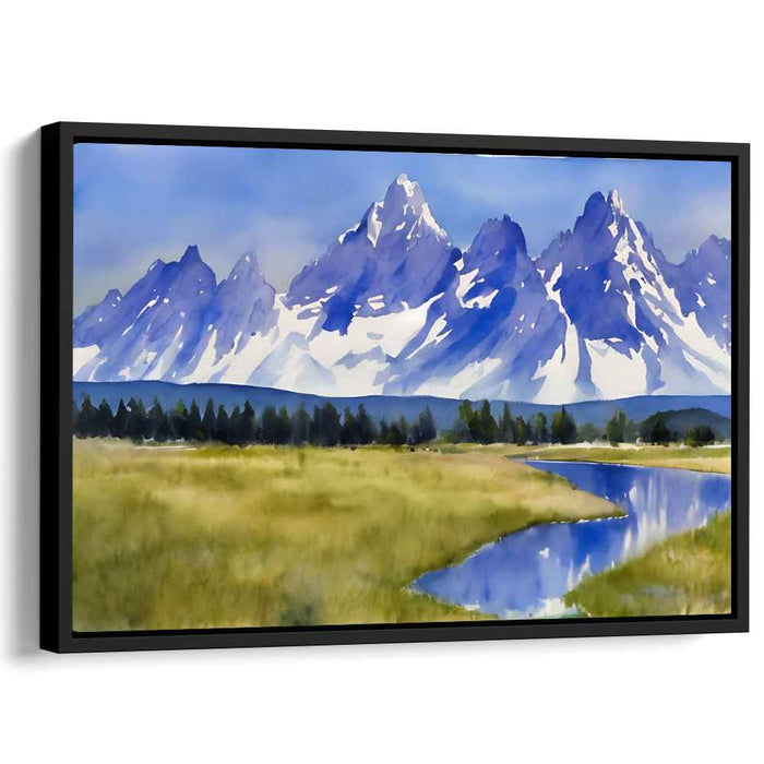 Watercolor Grand Tetons #114