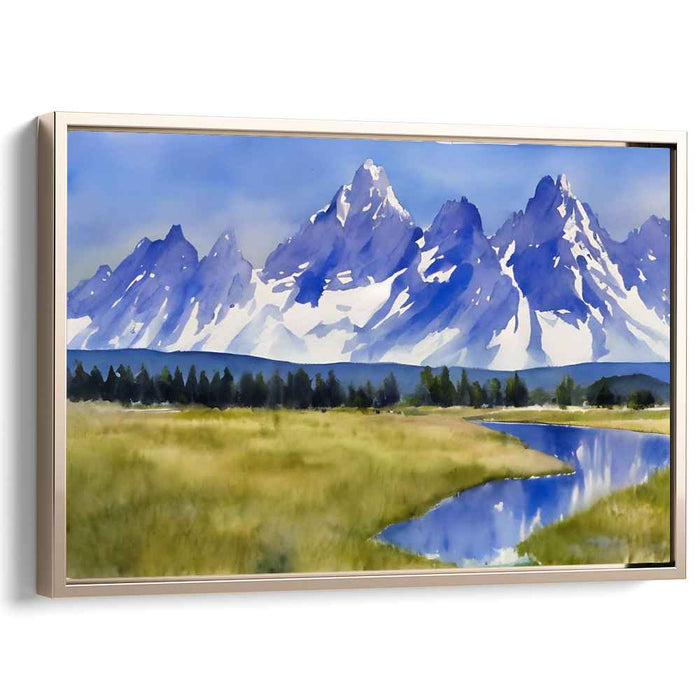 Watercolor Grand Tetons #114