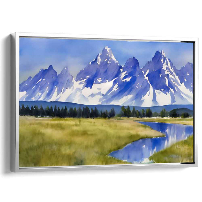 Watercolor Grand Tetons #114