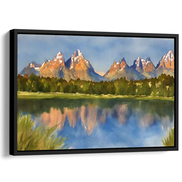 Watercolor Grand Tetons #116