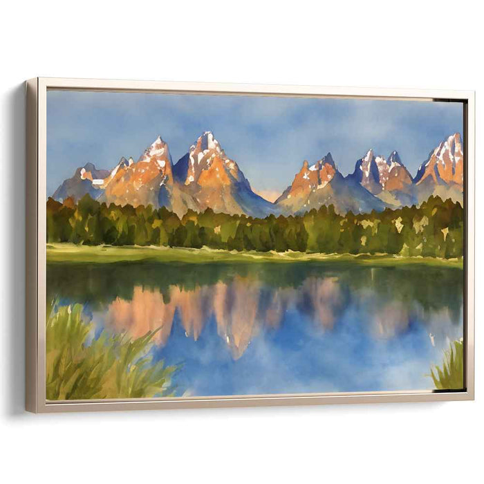 Watercolor Grand Tetons #116