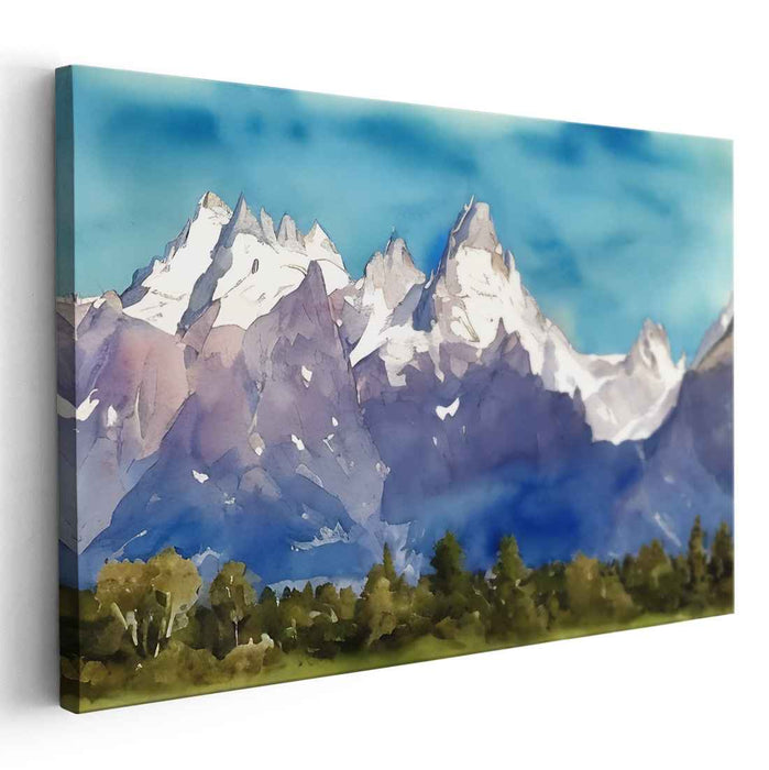 Watercolor Grand Tetons #118