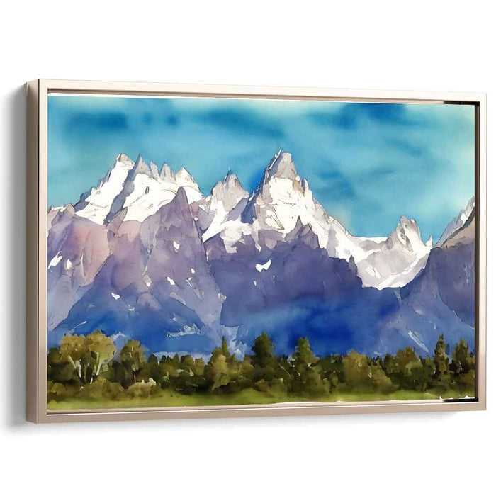 Watercolor Grand Tetons #118