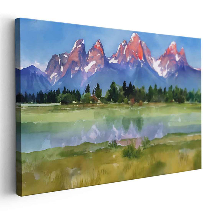 Watercolor Grand Tetons #119