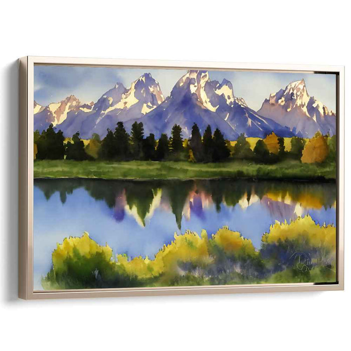 Watercolor Grand Tetons #122