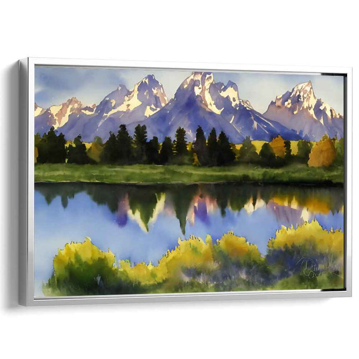 Watercolor Grand Tetons #122