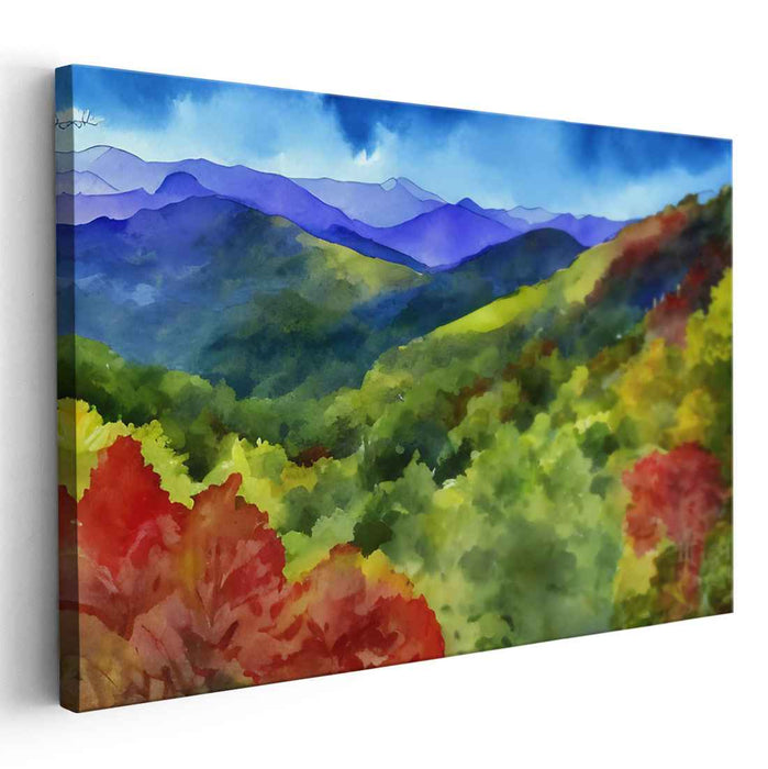 Watercolor Whispers of Fall: Autumn's Embrace in Watercolor