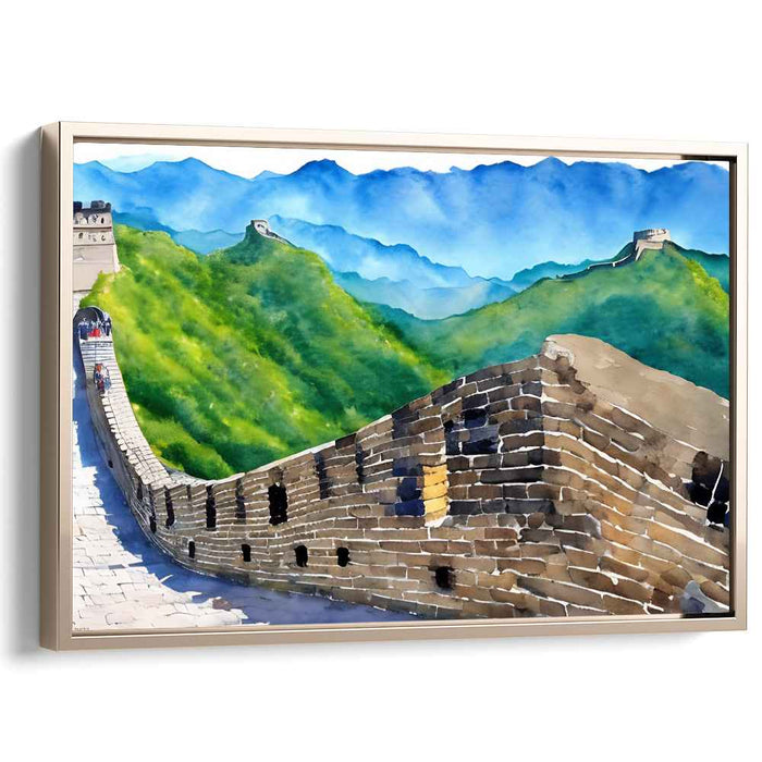 Ink Mirage of The Wall: The Great Wall of China in Watercolor