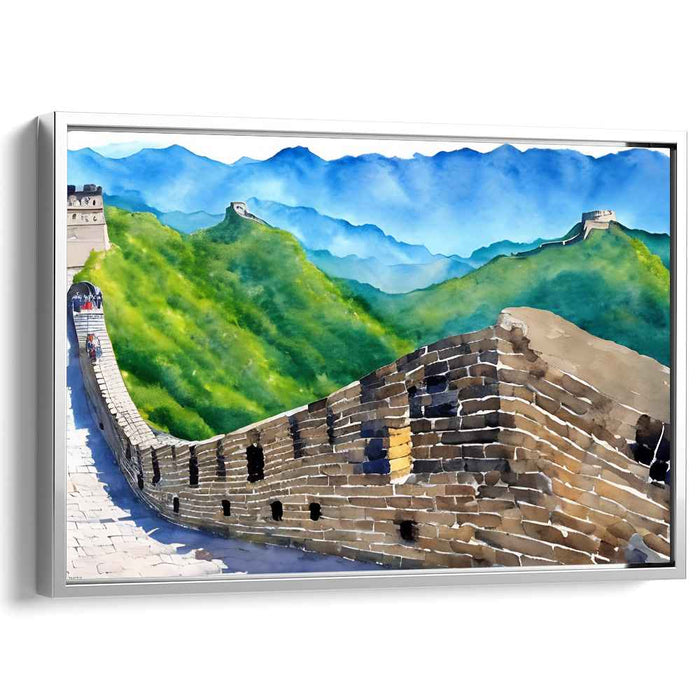 Ink Mirage of The Wall: The Great Wall of China in Watercolor