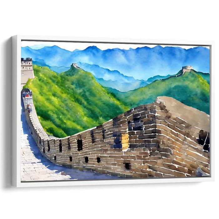 Ink Mirage of The Wall: The Great Wall of China in Watercolor