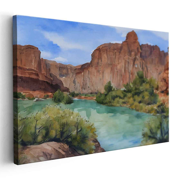 Watercolor Havasu Falls #102