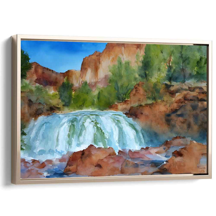 Tranquil Nature Tapestry: Serene Landscape Canvas Art Print