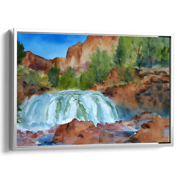 Tranquil Nature Tapestry: Serene Landscape Canvas Art Print