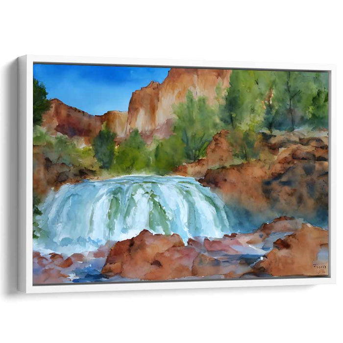 Tranquil Nature Tapestry: Serene Landscape Canvas Art Print