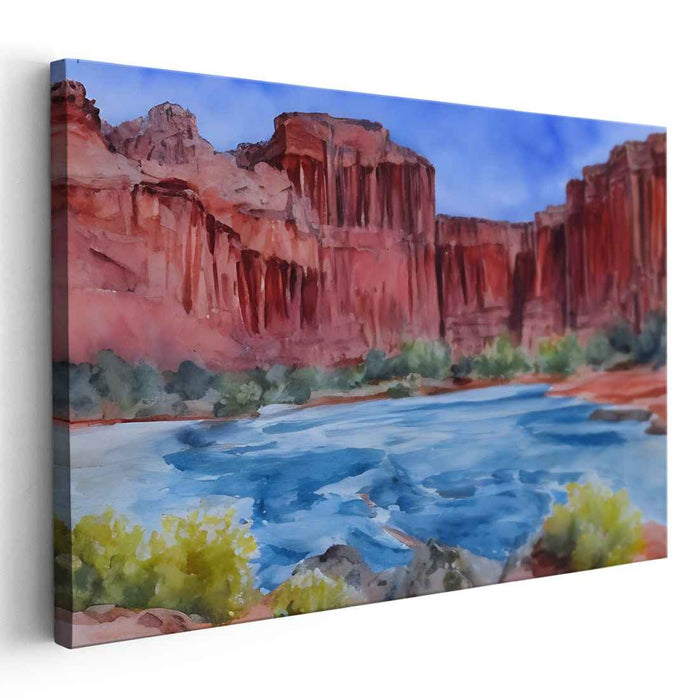 Watercolor Havasu Falls #113