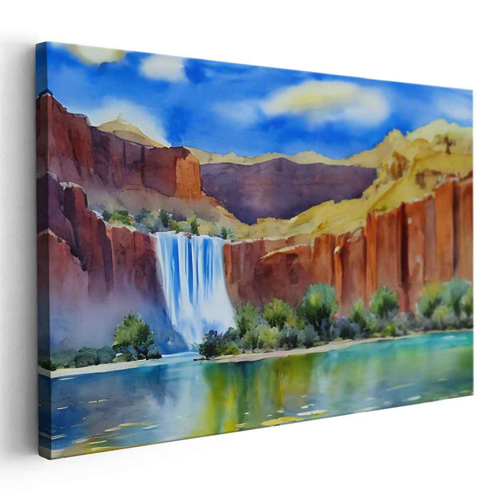 Watercolor Havasu Falls #124