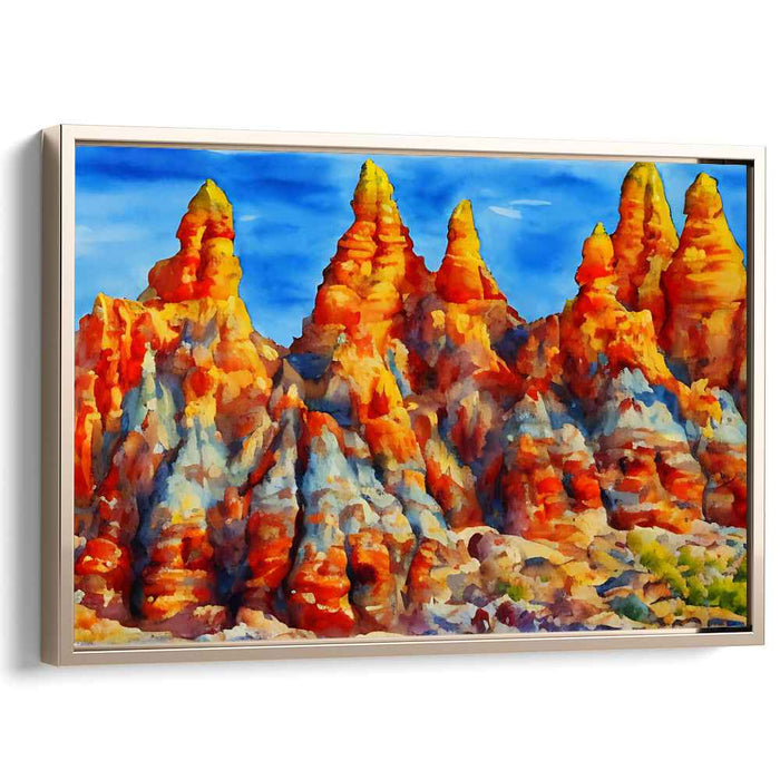 Colorful Horizon Mirage: Vibrant Landscape Canvas Art Print