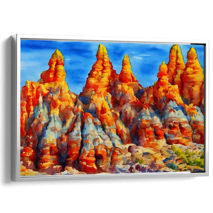 Colorful Horizon Mirage: Vibrant Landscape Canvas Art Print