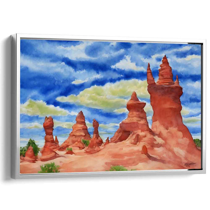 Cactus Song: Southwest Desert Landscape Canvas Art Print
