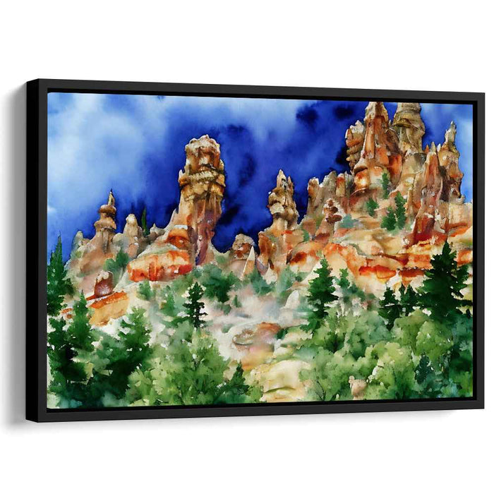 Watercolor Hoodoo formations #116