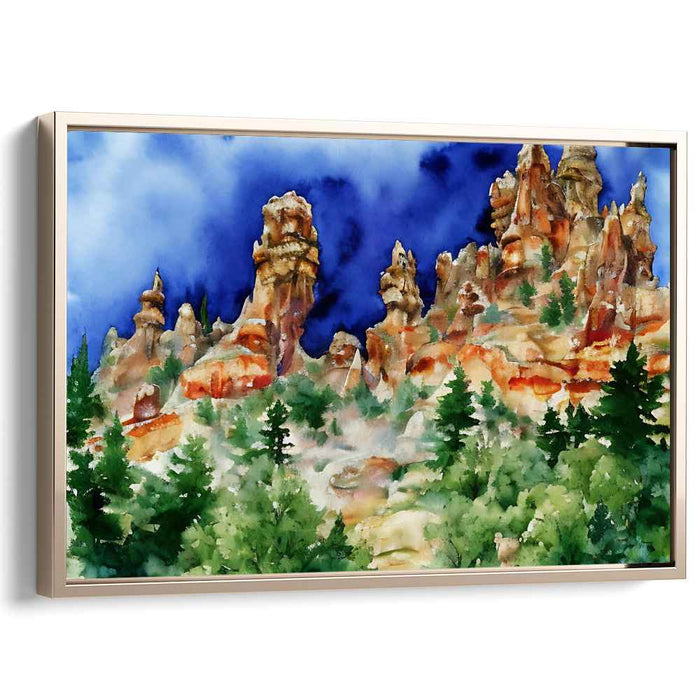 Watercolor Hoodoo formations #116