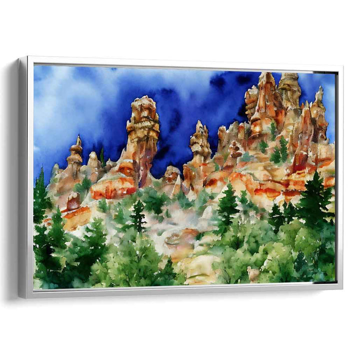 Watercolor Hoodoo formations #116